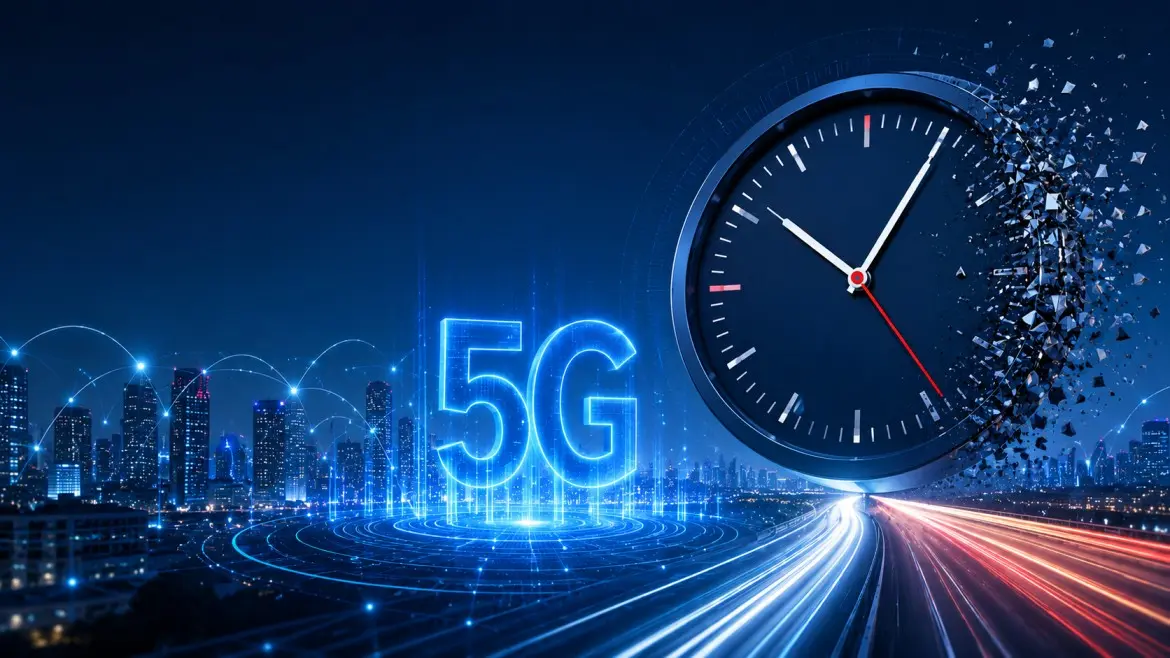 5G network and crumbling clock urging telecom operators to modernize OSS/BSS before losing market share